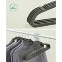Velvet Hanger, 42.7x22x0.6cm, Silver and Grey, Set of 20 image 1