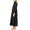Robe longue superposée pour femme avec col chemise Noir Taille S image 3