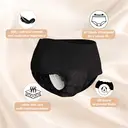 MOLLIS Disposable Period Underwear for Women, Postpartum Panties, Maternity Knickers Heavy Flow Leak Proof, Black (Large/XLarge, Count, 16) image 4