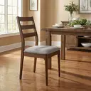 Dining Chairs Orlando Walnut/Grey 2pcs image 4
