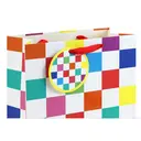 Neon Checkerboard Gift Bag Large 26.5 (W) x 33 (L) x 14cm (H) image 1