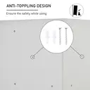 HOMCOM Kids Bookcase, 3 Tier Toy Organiser Storage Unit BookShelf with 3 Non-woven Fabric Drawers, Anti-tip Device, for Bedroom, Children's Room, Playroom, Grey image 8