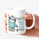 Alphynix 1 Mug blanc 33cl avec "Occupe-toi de tes affaires" & citation "C******e curieuse", design paresseux impertinent, cadeau de Noël ou Thanksgiving drôle,Le cadeau de la saint-valentin, cadeau d’anniversaire image 2
