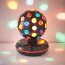 GLOBAL GIZMOS Table Lamp Party Ball Rotating Black/Multicolour Large image 0