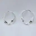 40mm Silver Twisted Hoop Earrings for Women – Bright Silver Plated Wavy Rope Design, Modern Large Geometric Statement Hoops image 1