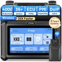 XTOOL D7W Outil de diagnostic OBD2: version sans fil 2026 du D7/D7S/D7BT, outil de scan bidirectionnel avec diagnostic de tous les systèmes, PMI, codage de l’ECU, 39+ remises à zéro, mises à jour gratuites pendant 3 ans, CAN FD/DoIP, scanner pour voiture image 1