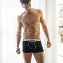 SERGE BLANCO Lot de 4 boxers pour homme noir/blanc - Taille 2XL image 2