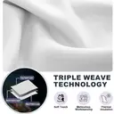 YSTYLE Rideaux occultants pour chambre et salon - Lot de 2 panneaux, rideaux thermiques isolants, 140 x 225 cm, ZGB, Blanc image 3