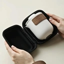 Tea Story Portable Travel Tea Set [1 Pot + 4 Cups] - Compact Ceramic Jingdezhen Set with Carry Case, Lightweight & Leak-Proof image 2