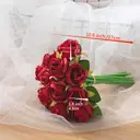 Yuejia 12Pcs 10.6in/26.92cmArtificial Roses Single Stem Fake Silk Flower Arrangement Bridal Bouquet Real Touch for Home Party Wedding Decoration(red) image 9