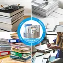 Senhoglb Porte-revues A4 en métal de bureau, Argent, Offre annuelle, Sélection cadeaux top image 3