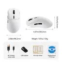 Rapoo VT3 Souris gaming sans fil 8K et 10 boutons programmables - Blanc image 8