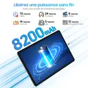 Tablette Blackview Tab 90 WiFi 10,1 pouces, Android 15, 12 Go (4+8) de RAM + 128 Go de ROM (1 To via carte TF), batterie de 8 200 mAh, recharge rapide 10 W, Widevine L1, 5G et Wi-Fi, appareils photo 13 + 8 Mpx, port Type-C, Bluetooth 5.0, prise jack 3,5 mm image 3