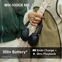 Sony WH1000XM5 Wireless Overhead Noise Cancelling Headphones - Silver image 5