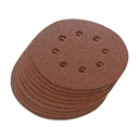 Silverline Hook & Loop Discs Punched 125mm 10pk 240 Grit image 1