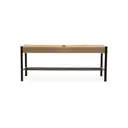 Interiors by Premier Bench Bandar Beech Wood & Hemp Rope Black/Natural image 0