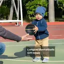 High-quality Rubber Basketball（22"） Size3# Black/Gold image 4