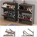 Vida Designs Shoe Cabinet 2 Doors Black image 4