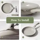 Redchef Starlight Series 24cm Ceramic Frying Pan, Grey Exterior & Interior image 6