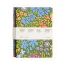 Jubiluu Carnet A5 à couverture souple, lot de 3, motif Stitch - 50 feuilles (papier offset 80 g/m²) - Carnet classique crème à réglure carrée pour l'école, le bureau, le journaling ou la prise de notes quotidienne - Garden Bloom image 0