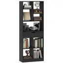 HOMCOM Tall Bookshelf with Drawer, Freestanding Bookcase with Open Shelves, Shelving Unit, Display Rack for Bedroom, Living Room, Home Office, Black image 0