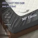 LeBonsoir Drap-housse 90 x 200 cm, hauteur de poche 30 cm, 100 % coton, bords élastiques anti-effilochage - Gris foncé image 3