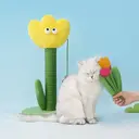 ZEZE Yellow Tulip Shaped Small Cat Scratching Post, Vertical Durable, Kitten Special Claw Grinder image 1
