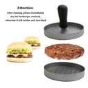 Huacan hamburger pancake press, meat plate, circular meat patty mold image 1