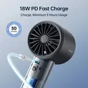 JISULIFE Pro1S Turbo ventilateur portable à écran LED - Noir image 7