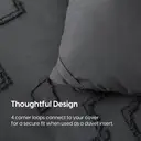 Meeallhome  Comforter Set  Tufted Comforter Set 200*200cm/50*75cm*2   Dark Gray image 6