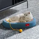 ZEZE Denim & Jute Cat Scratching Pad, Durable Anti-Scratch, Claw Grinding Mat for Cats Dogs image 0