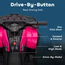 AIYAPLAY 12V Kids Electric Ride on ATV, Battery Powered Quad Bike with 4 Suspension Wheels, Forward Reverse Function Pink image 2