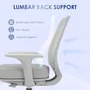 Vinsetto Office Chair, Breathable Mesh Swivel Desk Chair with Adjustable Height for Home Office, Study, Grey image 5