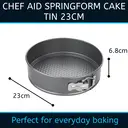Chef Aid Non-Stick Spring Form Cake Tin, Round Cake pan with Loose Base for Easy Release, Dishwasher, Fridge and Freezer Safe, 23cm / 9 inch Diameter image 2