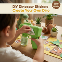 Tokky Dinosaur Bubble Gun for 3-5 Year Olds, 360° Leak-Proof Automatic Bubble Machine Toy, 8 Clog-Resistant Nozzles 1000+ Bubbles Per Minute with DIY Stickers, Summer Outdoor Interactive Birthday Party Gift for Boys and Girls image 2