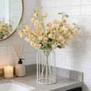 Yuejia Lot de 3 bouquets de fleurs artificielles en soie campanule champagne - 84 cm image 3