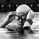 Apple Watch Ultra 2 Montre connectée avec boîtier titane noir et bracelet alpine vert - Taille M image 8