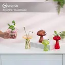 5 PCS Mushroom Shaped Vase, Planters Clear Hydroponic Vase, Flowers Plants for Decorative Centerpiece,Table Decor,Home Wedding Party (5 Color) image 3