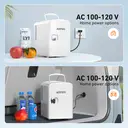 AstroAI Mini Fridge, 4Liter / 6Can AC/DC Portable Thermoelectric Cooler & Warmer for Skincare, Beverage, Food, Home, Office and Car, ETL Listed – White image 4