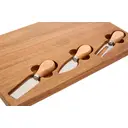 Maison by Premier Acacia Wood Cheese Board with Three Knives, Durable Cheese Serving Board with Knife Storage image 4