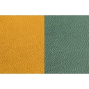 BJÖRN Set de table réversible à bord arrondi - Lot de 6 - Cuir recyclé jaune moutarde et vert sapin image 4