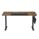 Ochama x SONGMICS Bureau Réglable en Hauteur, 160 x 70 cm, Fonction Mémoire, Port USB-C, Marron et Noir image 0