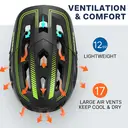 DKONI HS-062 Adult Mountain Cycling Helmet 
Black/Yellow L 56-61cm image 6