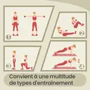 SONGMICSHOME  Ensemble de 2 haltères hexagonaux en néoprène, 2 x 3 kg, avec barres d'haltères, Entraînement à domicile, Rouge image 7