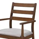 Dining Chairs with Armrests Orlando Walnut/Grey 2pcs image 3