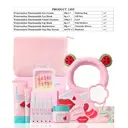 QUIYUM Watermelon Skincare Set (14pcs): Includes Cleanser 100g, Serum 2ml×10, Eye Cream 20g, Eye Masks 6g×3, Lip Masks 6g×3, Cream 50g, with a Headband, Nail Stickers, Makeup Mirror, and Makeup Bag. image 3