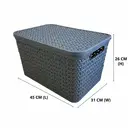 Strata Large Urban Store Basket with Lid Charcoal Grey 24L image 3