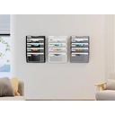 Senhoglb Porte-documents mural format A4 à 5 niveaux, assemblé, noir, offre annuelle, cadeaux phares image 6