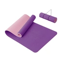 MISS LULU Good Nite Yoga Mat Exercise Mats Workout Pilates Fitness Mat for Women Men Non-Slip Thick 10mm High Density Gymnastics Mats with Carry Strap Tpe 183 x 61 x 1cm (Green/Black) Purple/Pink image 0