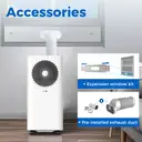 AUX 3-in-1 Portable Air Conditioner 9000 BTU, Class A Energy Rated, Wi-Fi & Remote Control, 4 modes, Self-Evaporation, R290 Refrigerant ,Washable Filter,Window Kit Included image 5